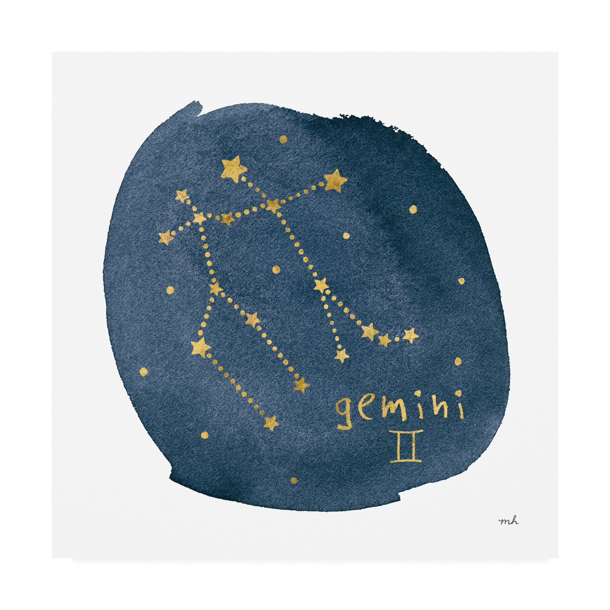 Trademark Fine Art 'Horoscope Gemini' Canvas Art by Moira Hershey
