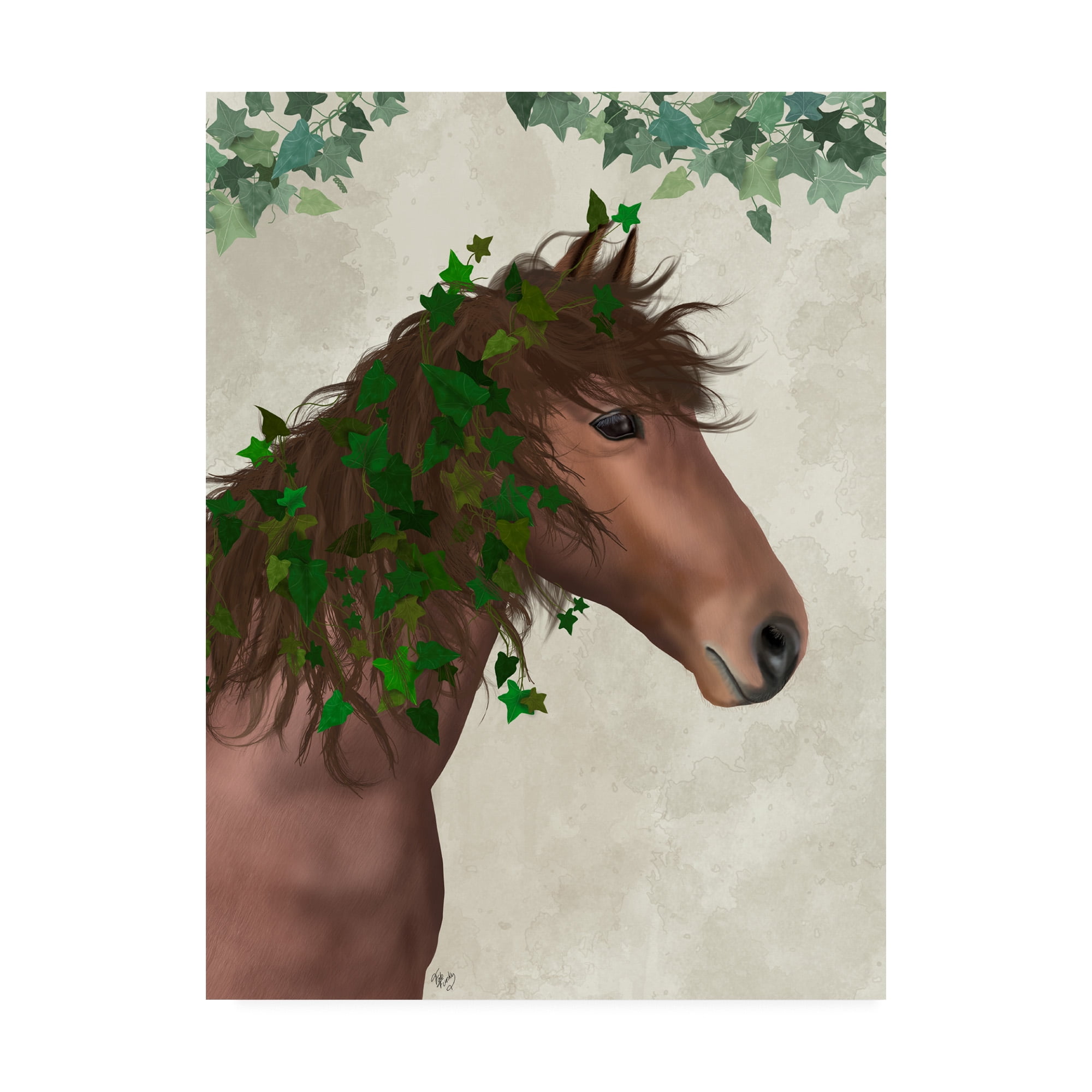 Trademark Fine Art 'Horse Chestnut with Ivy' Canvas Art by Fab Funky