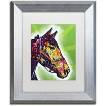 Trademark Fine Art "Horse II" Canvas Art by Dean Russo, White Matte, Silver Frame