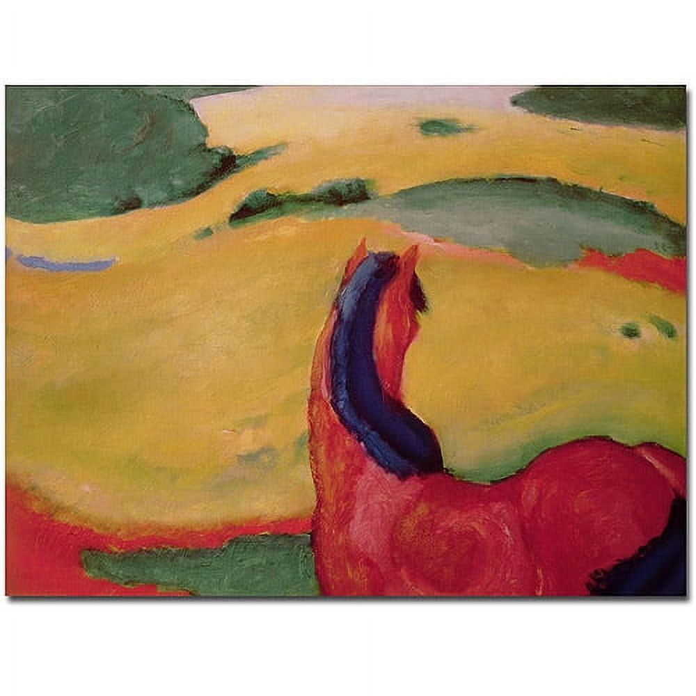 Franz Marc Expressionist Horse in Vibrant Landscape Canvas Art