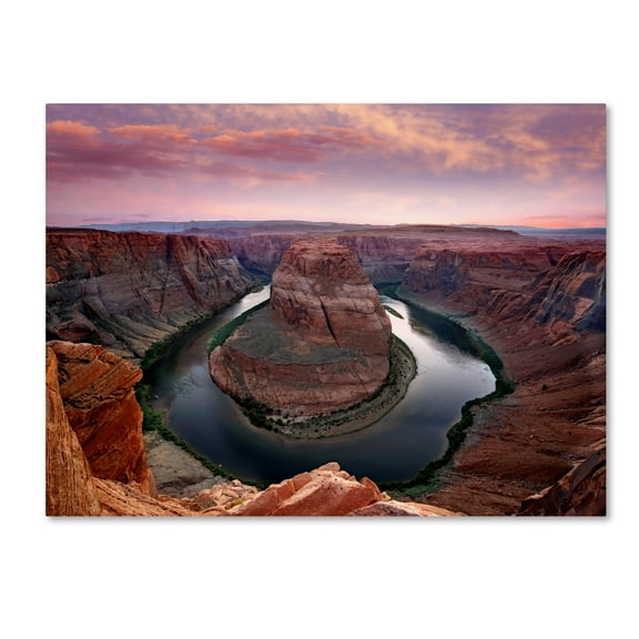 Trademark Fine Art 'Horseshoe Bend Dusk' Canvas Art by Mike Jones Photo