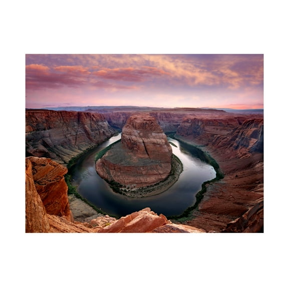 Trademark Fine Art Mike Jones Photo Horseshoe Bend Dusk Canvas Wall Art - 24x32