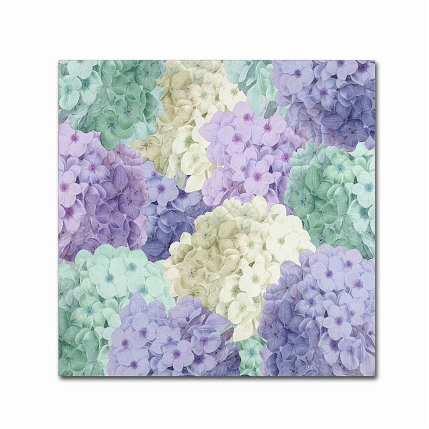 Trademark Fine Art "Hortensia Groundless Cool Tones" Canvas Art by Color Bakery