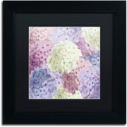 Trademark Fine Art "Hortensia Groundless Warm Tones" Canvas Art by Color Bakery Black Matte, Black Frame
