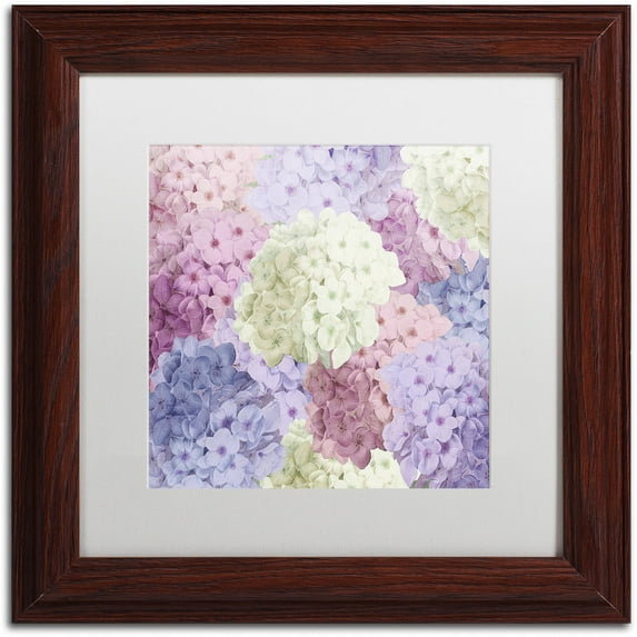Trademark Fine Art "Hortensia Groundless Warm Tones" Canvas Art by Color Bakery White Matte, Wood Frame