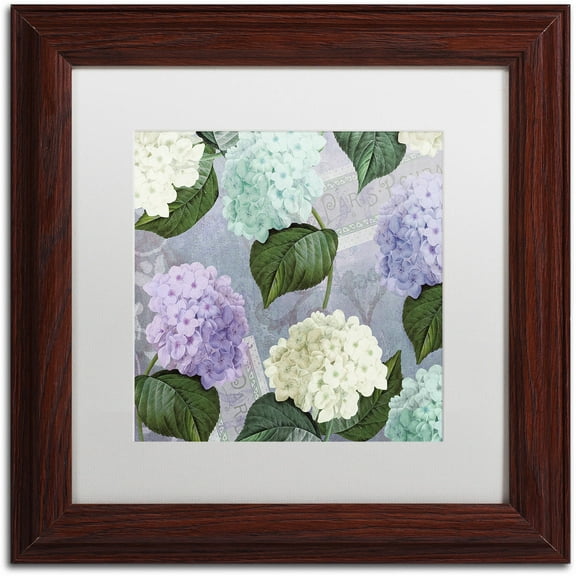 Trademark Fine Art "Hortensia Lavenders" Canvas Art by Color Bakery White Matte, Wood Frame