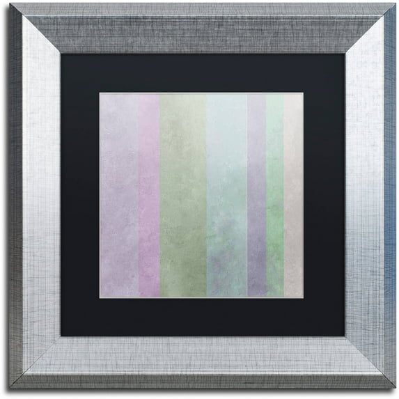 Trademark Fine Art "Hortensia Stripes" Canvas Art by Color Bakery Black Matte, Silver Frame