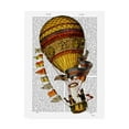 thumbnail image 1 of Trademark Fine Art 'Hot Air Balloon Gold With Flags' Canvas Art by Fab Funky, 1 of 3