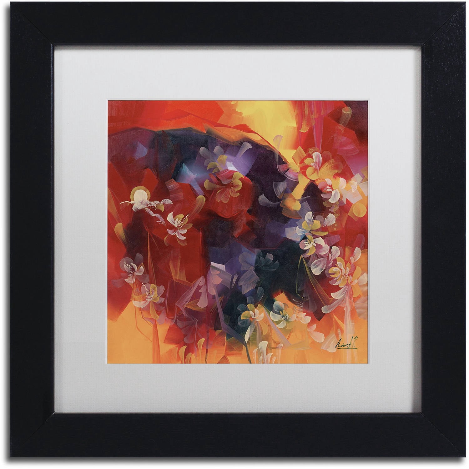 Trademark Fine Art "Hot Nights" Canvas Art by Masters Fine Art, White Matte, Black Frame