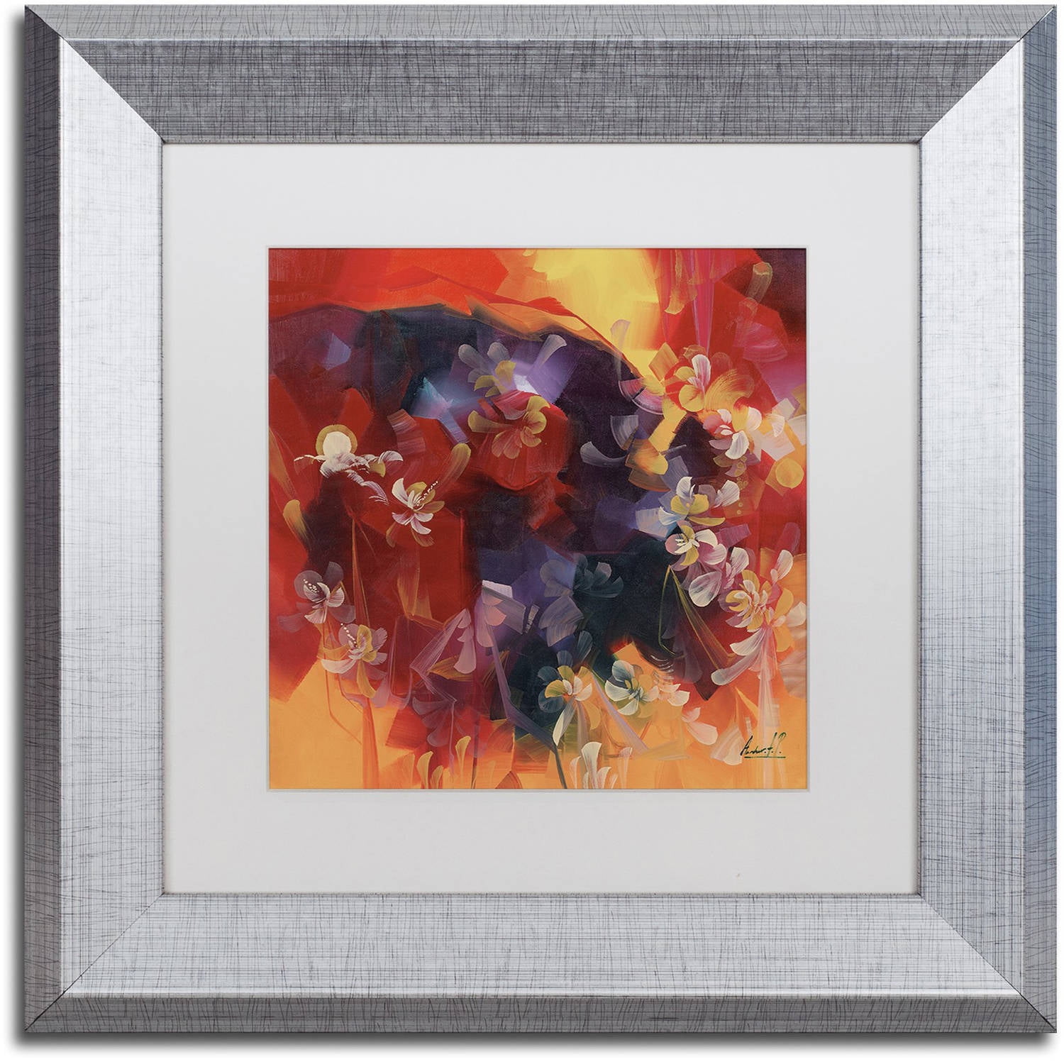 Trademark Fine Art "Hot Nights" Canvas Art by Masters Fine Art, White Matte, Silver Frame