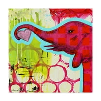 Trademark Fine Art 'Hot Pink Elephant' Canvas Art by Jennifer McCully