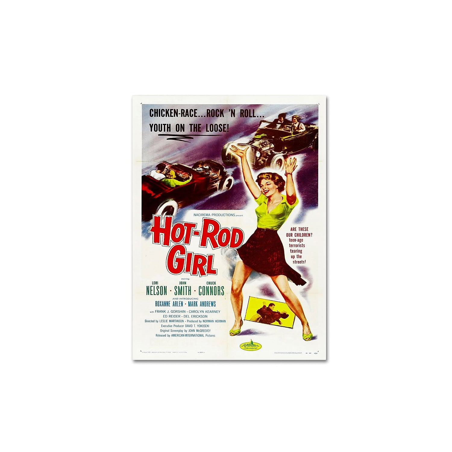 Trademark Fine Art "Hot Rod Girl" Canvas Art by Vintage Apple Collection