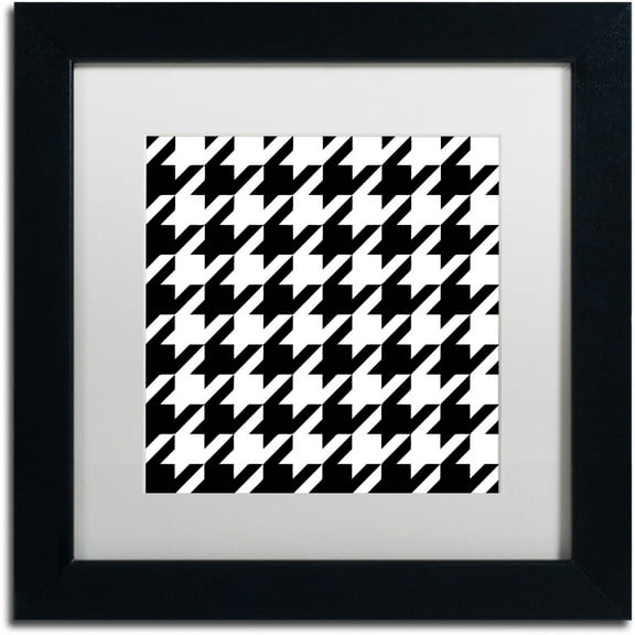 Trademark Fine Art "Houndstooth II" Canvas Art by Color Bakery White Matte, Black Frame