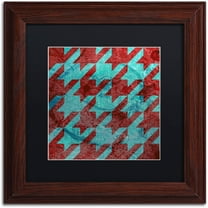 Trademark Fine Art "Houndstooth IV" Canvas Art by Color Bakery Black Matte, Wood Frame