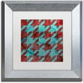 thumbnail image 1 of Trademark Fine Art "Houndstooth IV" Canvas Art by Color Bakery White Matte, Silver Frame, 1 of 4