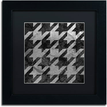 Trademark Fine Art "Houndstooth VI" Canvas Art by Color Bakery Black Matte, Black Frame