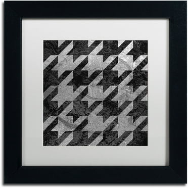 Trademark Fine Art "Houndstooth VI" Canvas Art by Color Bakery White Matte, Black Frame