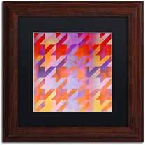 Trademark Fine Art "Houndstooth VIII" Canvas Art by Color Bakery Black Matte, Wood Frame