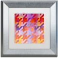 thumbnail image 1 of Trademark Fine Art "Houndstooth VIII" Canvas Art by Color Bakery White Matte, Silver Frame, 1 of 4