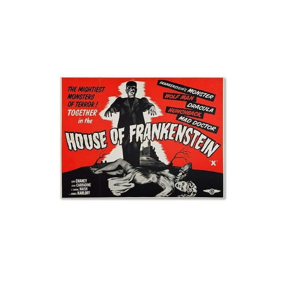 Trademark Fine Art "House of Frankenstein" Canvas Art by Vintage Apple Collection