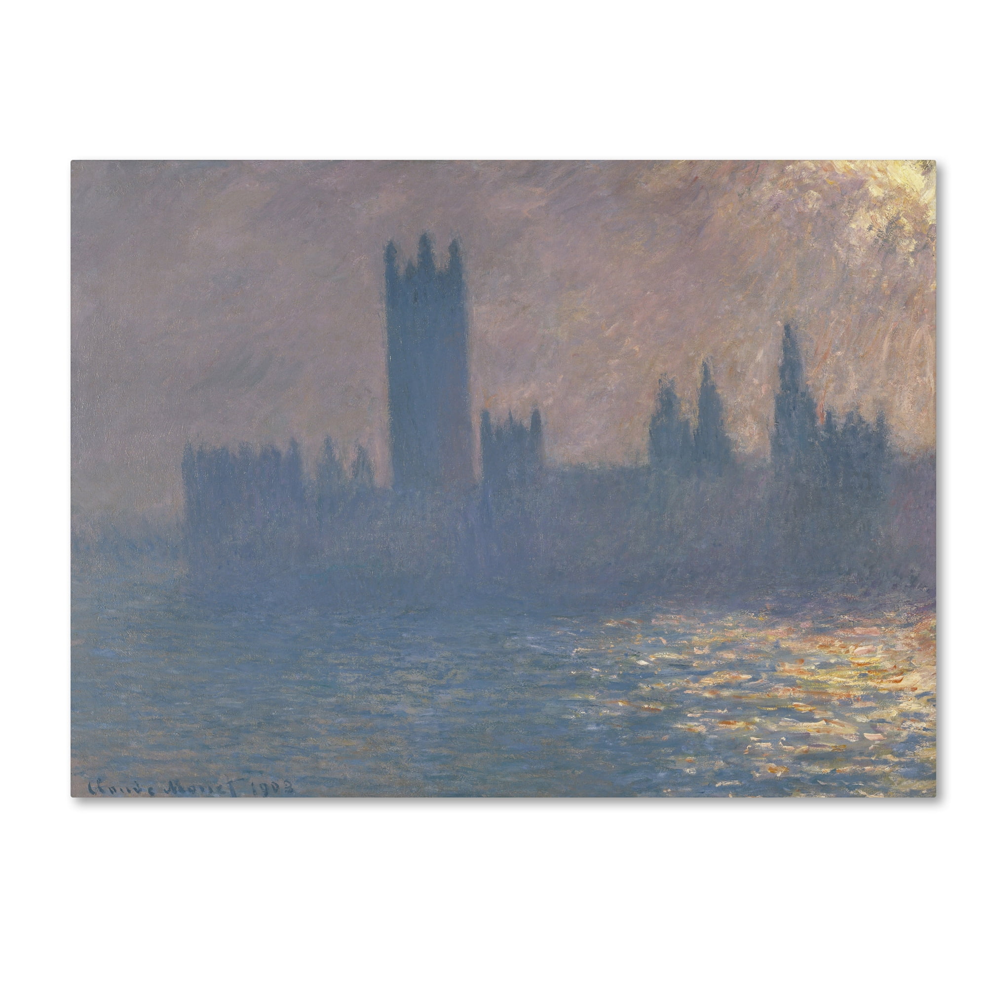Trademark Fine Art 'Houses Of Parliament' Canvas Art by Monet