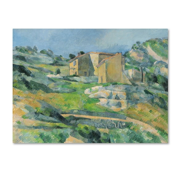 Trademark Fine Art 'Houses in the Provence 1833' Canvas Art by Paul Cezanne