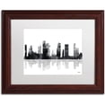 thumbnail image 1 of Trademark Fine Art "Houston Texas Skyline BG-1" Canvas Art by Marlene Watson, White Matte, Wood Frame, 1 of 1
