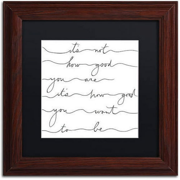 Trademark Fine Art "How Good Black" Canvas Art by Lisa Powell Braun, Black Matte, Wood Frame