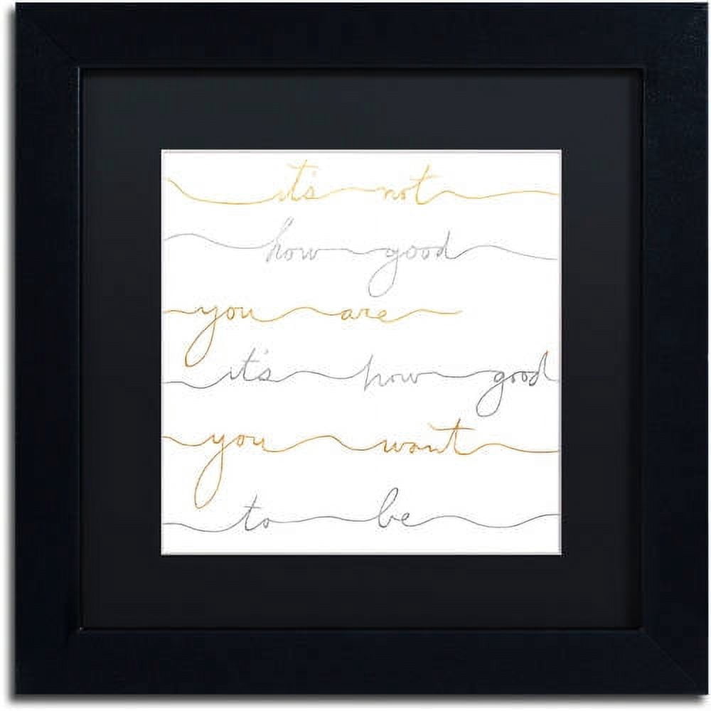 Trademark Fine Art "How Good Silver And Gold" Canvas Art by Lisa Powell Braun, Black Matte, Black Frame