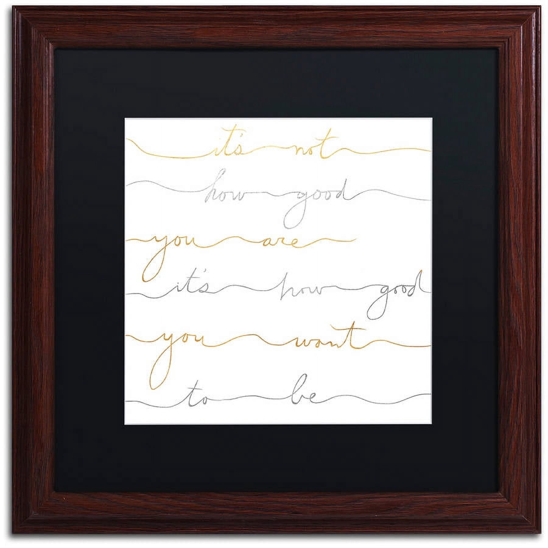 Trademark Fine Art "How Good Silver And Gold" Canvas Art by Lisa Powell Braun, Black Matte, Wood Frame