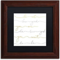 Trademark Fine Art "How Good Silver And Gold" Canvas Art by Lisa Powell Braun, Black Matte, Wood Frame