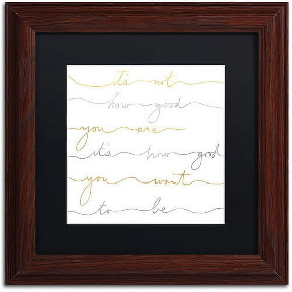 Trademark Fine Art "How Good Silver And Gold" Canvas Art by Lisa Powell Braun, Black Matte, Wood Frame
