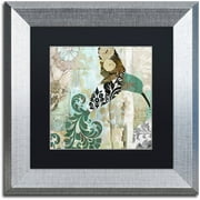 Trademark Fine Art "Hummingbird Batik I" Canvas Art by Color Bakery Black Matte, Silver Frame