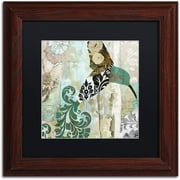 Trademark Fine Art "Hummingbird Batik I" Canvas Art by Color Bakery Black Matte, Wood Frame