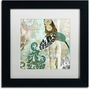 Trademark Fine Art "Hummingbird Batik I" Canvas Art by Color Bakery White Matte, Black Frame
