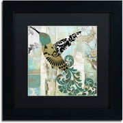 Trademark Fine Art "Hummingbird Batik II" Canvas Art by Color Bakery Black Matte, Black Frame