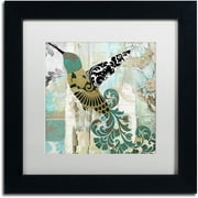 Trademark Fine Art "Hummingbird Batik II" Canvas Art by Color Bakery White Matte, Black Frame