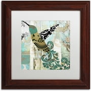 Trademark Fine Art "Hummingbird Batik II" Canvas Art by Color Bakery White Matte, Wood Frame