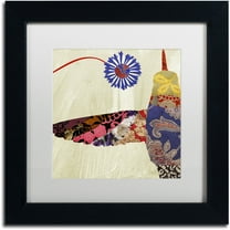 Trademark Fine Art "Hummingbird Brocade I" Canvas Art by Color Bakery White Matte, Black Frame