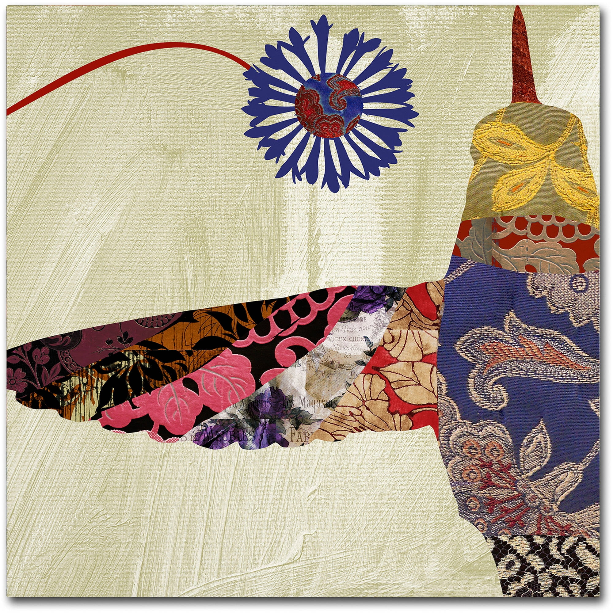 Trademark Fine Art "Hummingbird Brocade I" Canvas Art by Color Bakery