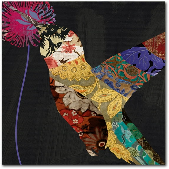 Trademark Fine Art "Hummingbird Brocade II" Canvas Art by Color Bakery