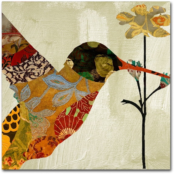 Trademark Fine Art "Hummingbird Brocade III" Canvas Art by Color Bakery
