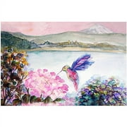 Trademark Fine Art "Hummingbird's Joy" Canvas Art by Wendra