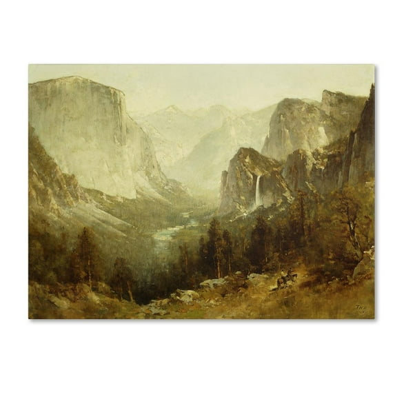 Trademark Fine Art "Hunting In Yosemite 1890" Canvas Art by Thomas Hill