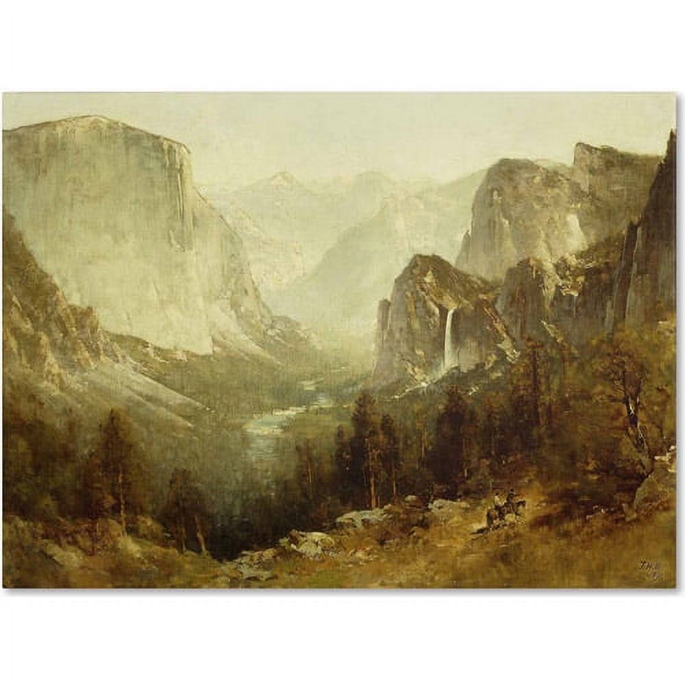 Trademark Fine Art "Hunting In Yosemite 1890" Canvas Art by Thomas Hill