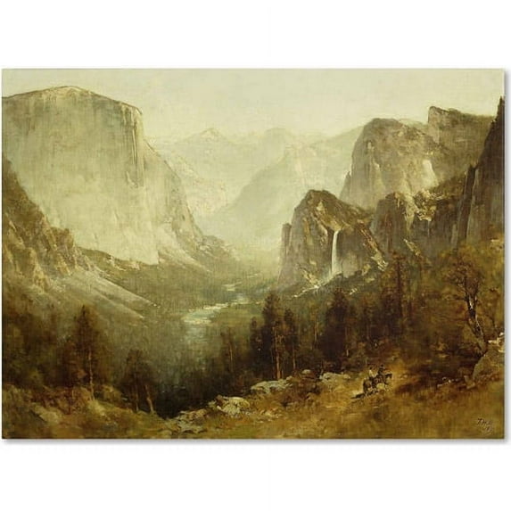 Trademark Fine Art "Hunting In Yosemite 1890" Canvas Art by Thomas Hill