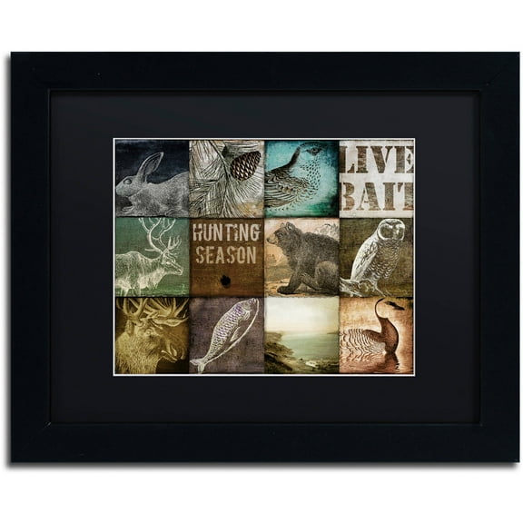 Trademark Fine Art "Hunting Season I" Canvas Art by Color Bakery Black Matte, Black Frame