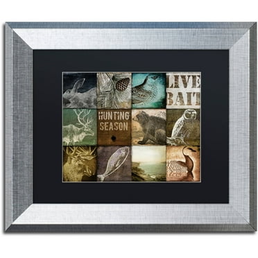 Trademark Fine Art "Hunting Season I" Canvas Art by Color Bakery Black Matte, Silver Frame