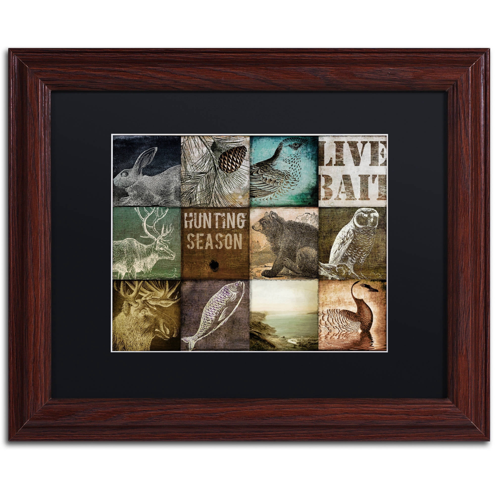 Trademark Fine Art "Hunting Season I" Canvas Art by Color Bakery Black Matte, Wood Frame