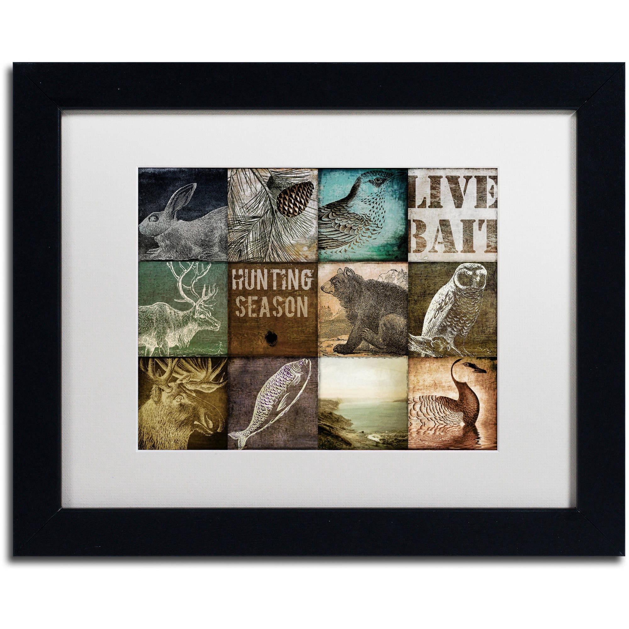 Trademark Fine Art "Hunting Season I" Canvas Art by Color Bakery White Matte, Black Frame